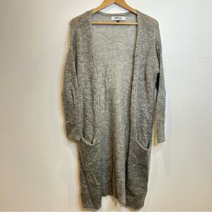 Only long sleeve ultra long cardigan mohair blend grey loungewear
